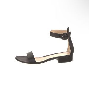 Gianvito Rossi Portofino Black Ankle Strap Sandals Size IT37